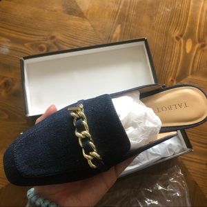 BNWT Talbots Jean Blue Mules